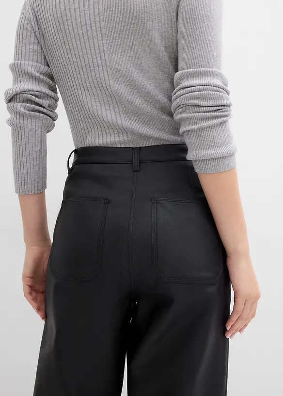 Imitatieleren broek, bonprix
