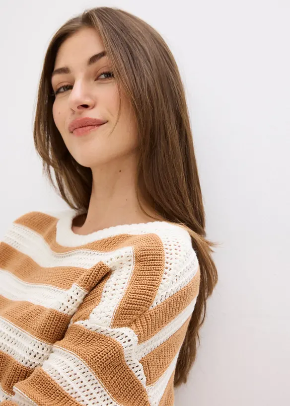 Oversized trui van katoen, bonprix