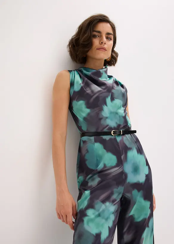 Jumpsuit van soepelvallend satijn, bonprix