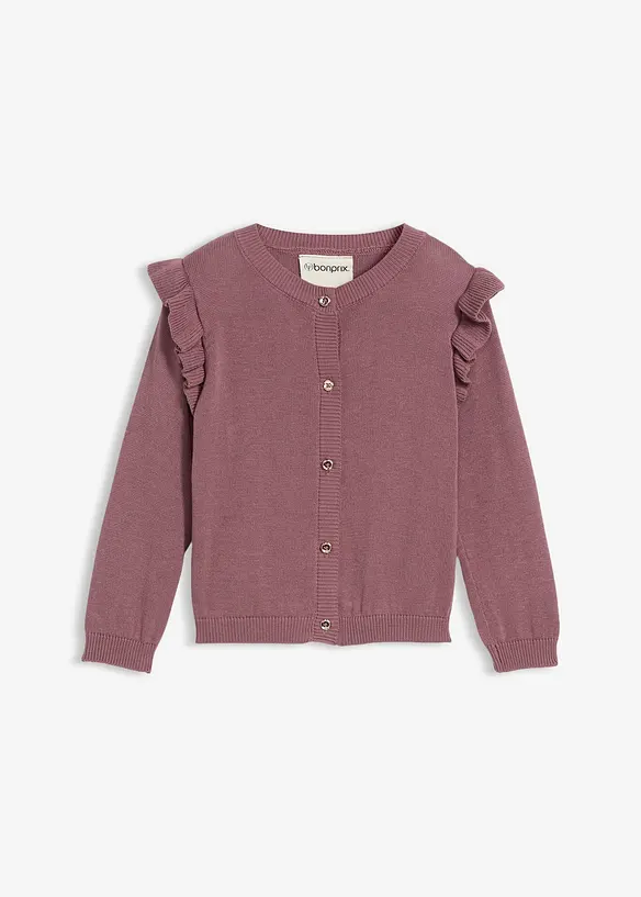 Fijngebreid vest met volantmouwen, bonprix