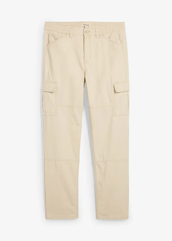 Relaxed fit cargo broek van katoenen canvas, straight, bonprix