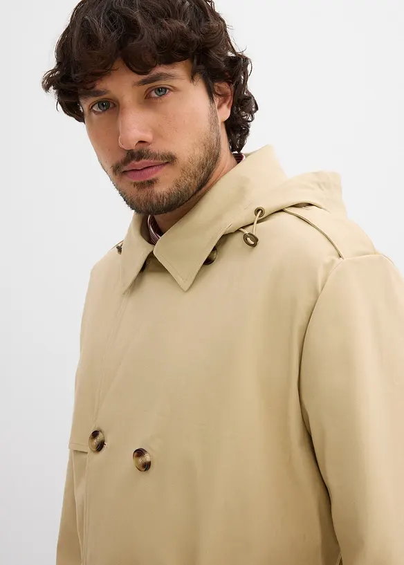 2-in-1 trenchcoat met afneembare capuchon, waterafstotend, bonprix