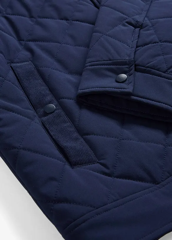 Gewatteerde jas met corduroy kraag, bonprix