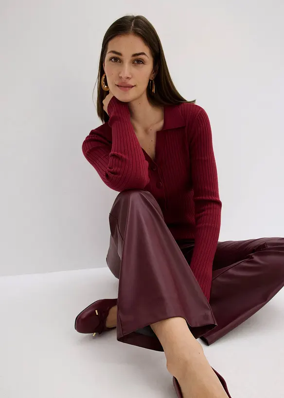 Imitatieleren broek, bonprix