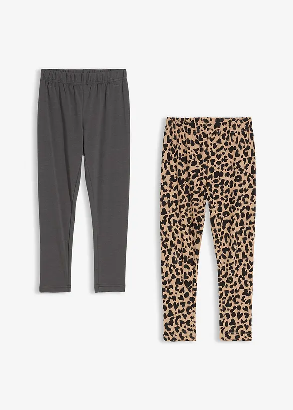 Legging met biologisch katoen (set van 2), bonprix