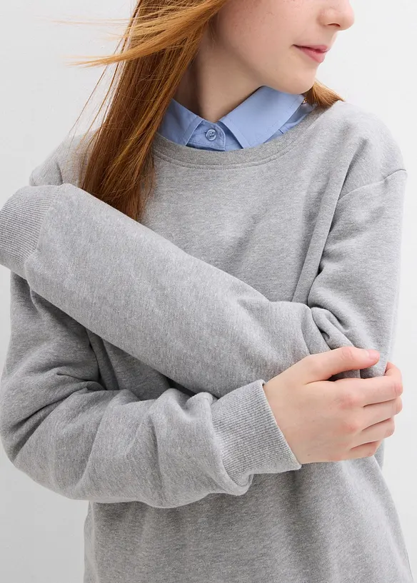 Sweater van puur biologisch katoen (set van 2), bonprix