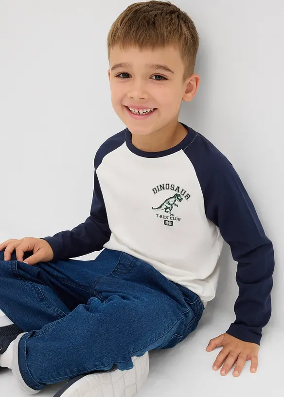 Longsleeve met raglanmouwen van biologisch katoen, bonprix