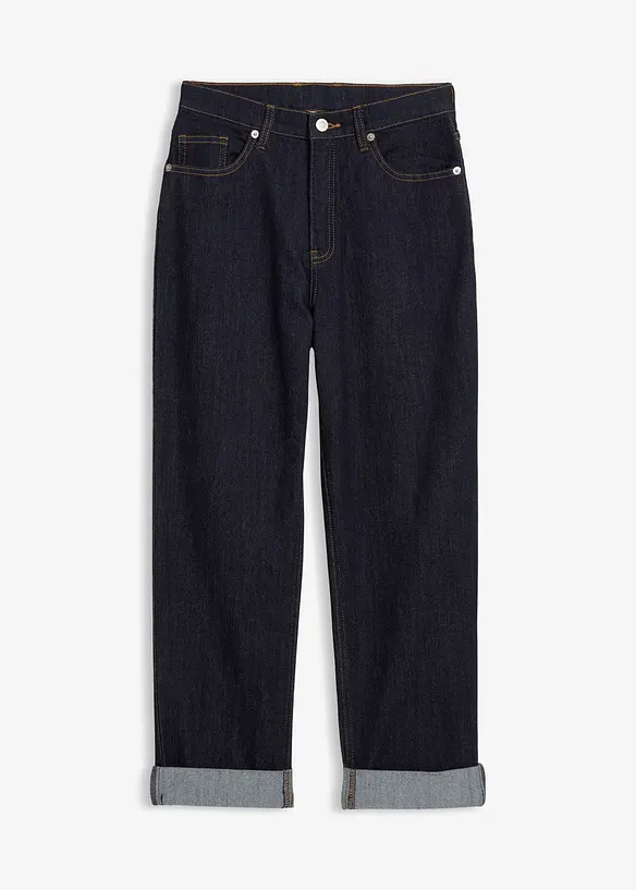 Loose fit stretch jeans met verstelbare band, straight, bonprix