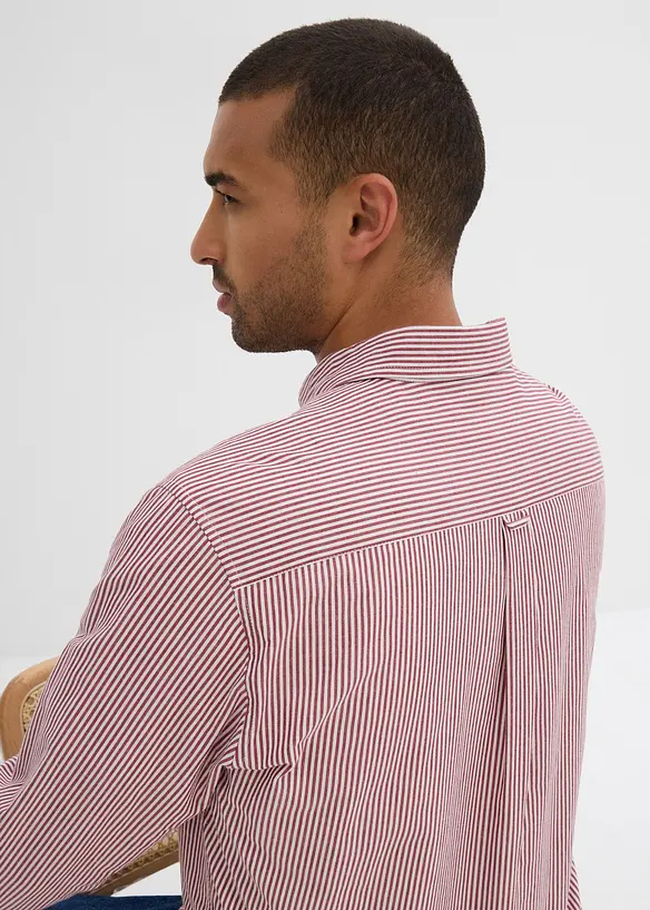 Overhemd met lange mouwen van puur katoen, regular fit, bonprix