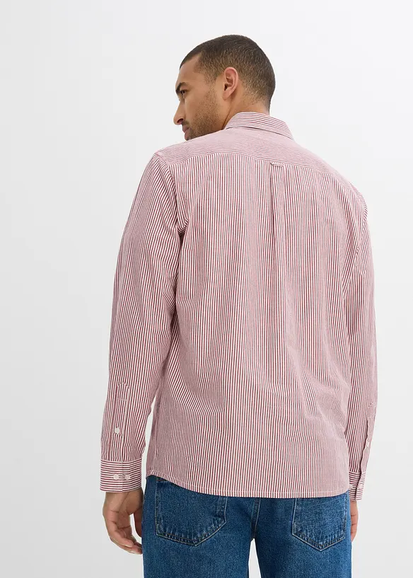 Overhemd met lange mouwen van puur katoen, regular fit, bonprix