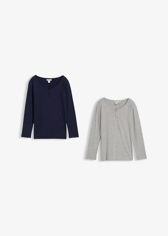 Longsleeve mit biologisch katoen (set van 2), bonprix