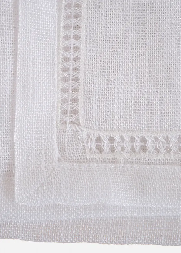 Stoffen servetten met broderie anglaise (set van 2), bonprix