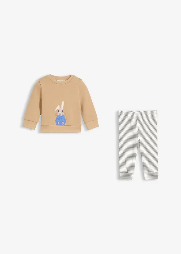 Baby shirt en sweatpants van biologisch katoen(2-dlg. set), bonprix