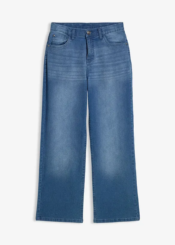 Loose fit stretch jeans, straight, met verstelbare band, bonprix