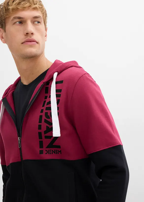 Sweatvest met capuchon van biologisch katoen, bonprix