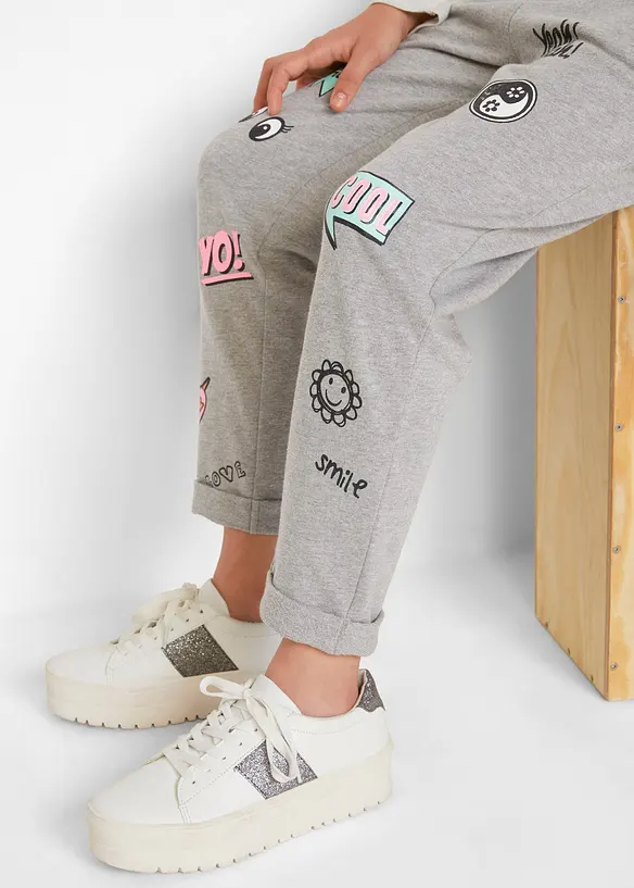 Casual sweatpants met comic print, bonprix