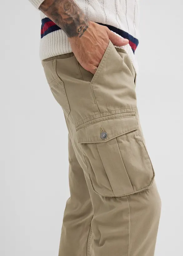 Regular fit cargo broek, straight, bonprix