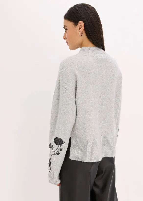 Trui met paillettenborduursel, bonprix