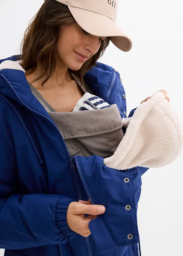 Warm, gevoerde zwangerschaps- en babyparka, bonprix