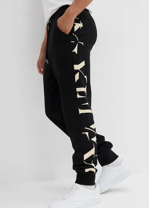 Sweatbroek met inzetstuk, regular fit, bonprix