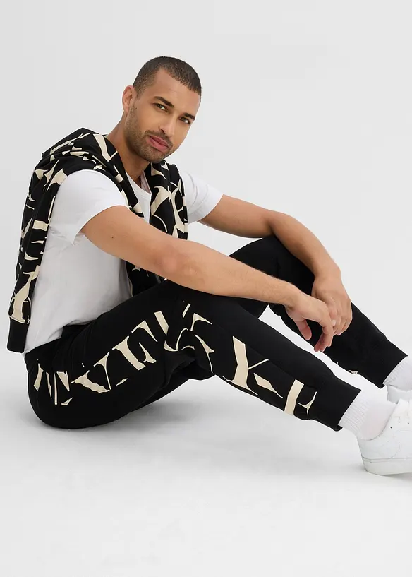 Sweatbroek met inzetstuk, regular fit, bonprix