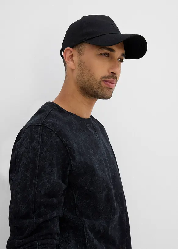 Sweater met gewassen look van puur biologisch katoen, bonprix