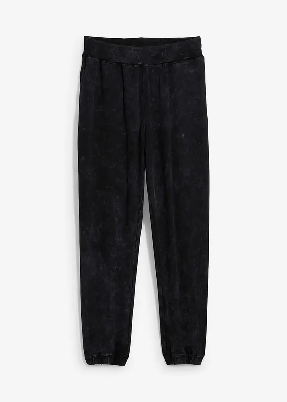 Sweatpants van biologisch katoen in washed out look, loose fit, bonprix