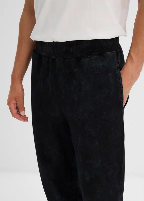 Sweatpants van biologisch katoen in washed out look, loose fit, bonprix