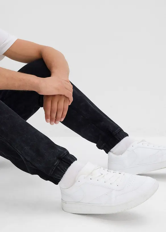 Sweatpants van biologisch katoen in washed out look, loose fit, bonprix