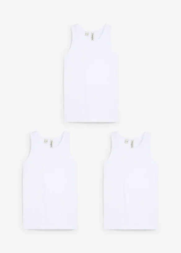 Hemd met zacht biologisch katoen (set van 3), bonprix