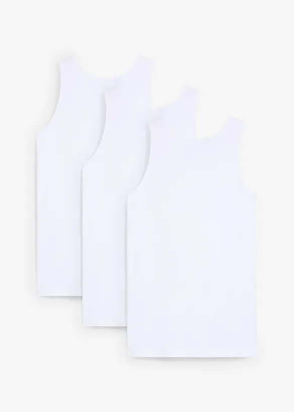 Hemd met zacht biologisch katoen (set van 3), bonprix