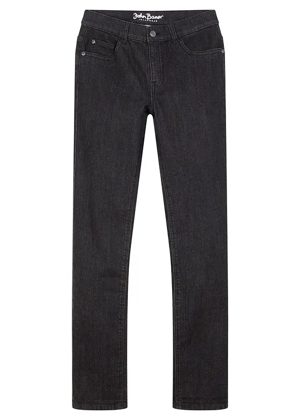 Stretchjeans met verstelbare tailleband, slim fit, straight, bonprix