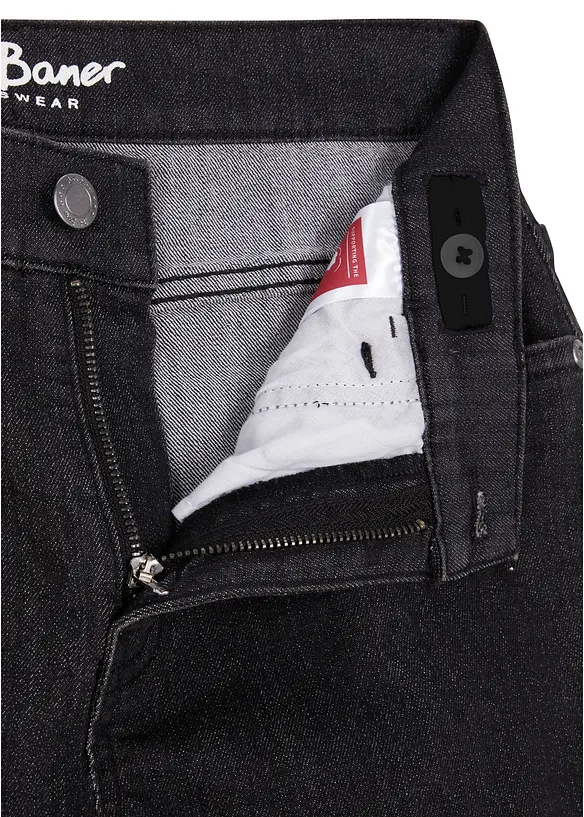 Stretchjeans met verstelbare tailleband, slim fit, straight, bonprix