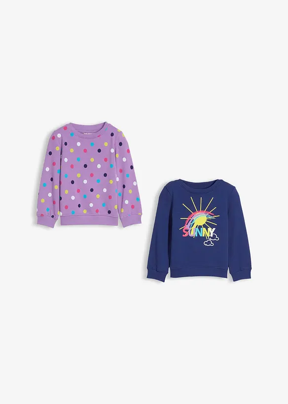 Sweater van puur biologisch katoen (set van 2), bonprix