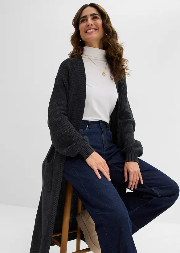 Lang vest met oversized schouders, bonprix