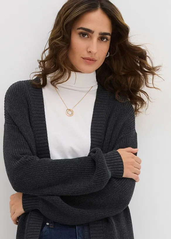 Lang vest met oversized schouders, bonprix