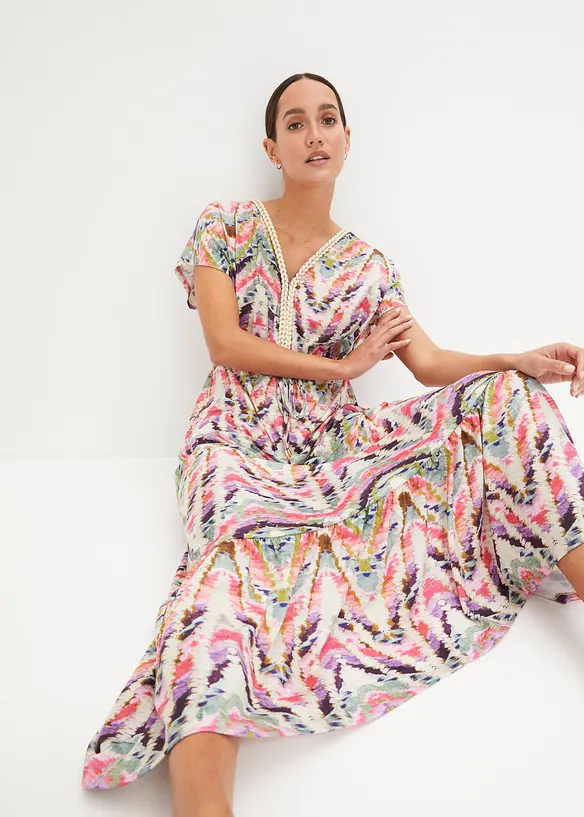 Gedessineerde maxi jurk, bonprix