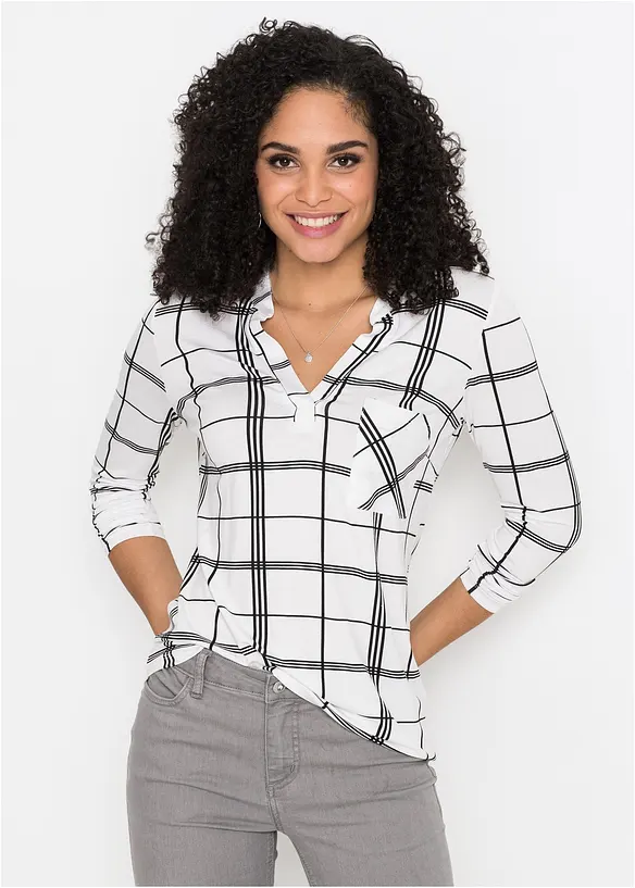 Longsleeve met ruitpatroon, BODYFLIRT