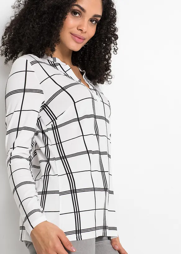 Longsleeve met ruitpatroon, BODYFLIRT