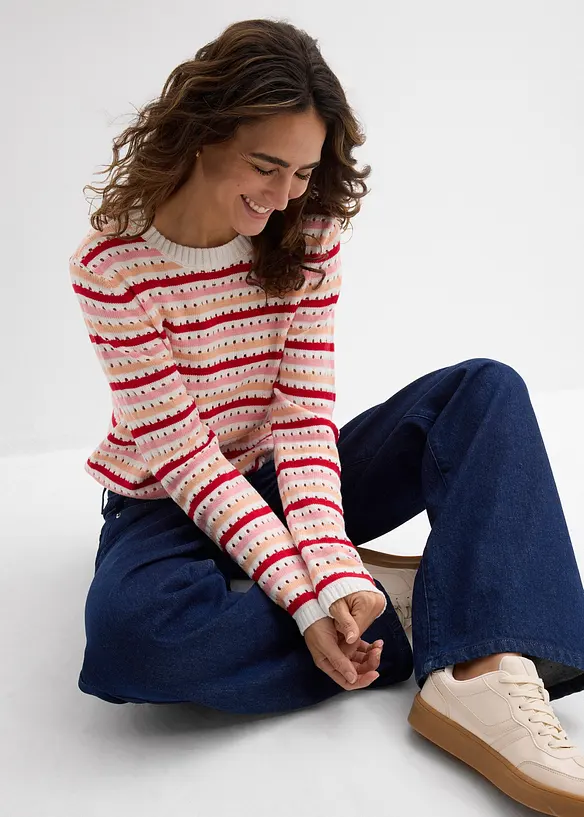 Geribd shirt gestreept, bonprix
