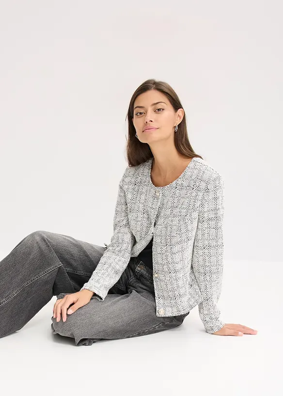 Bouclé vest van katoen, bonprix