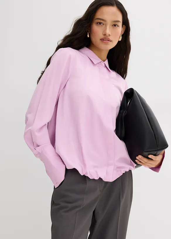 Satijnen blouse in een viscosemix, bonprix