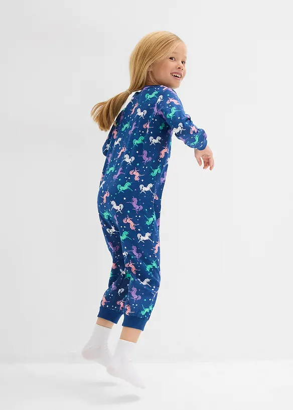 Pyjama onesie en poppen onesie van biologisch katoen (2-dlg. set), bonprix