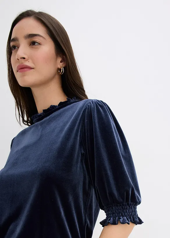 Shirt van zacht fluweel, bonprix
