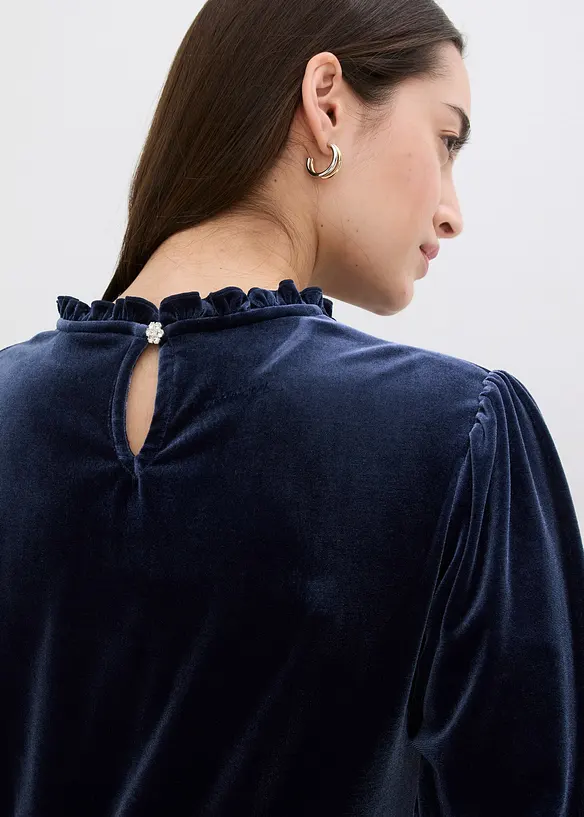 Shirt van zacht fluweel, bonprix