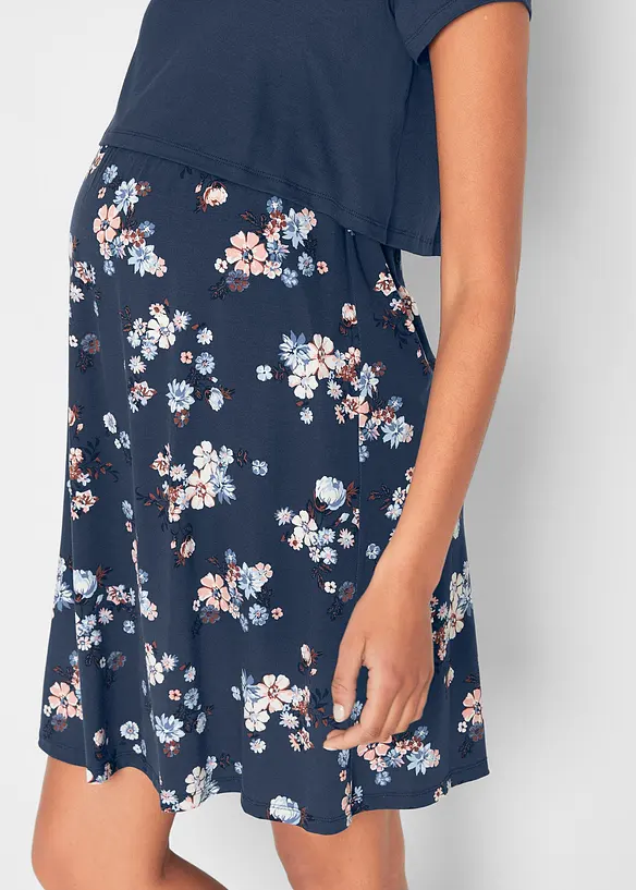 Gebloemde zwangerschapsjurk / voedingsjurk van jersey, bonprix