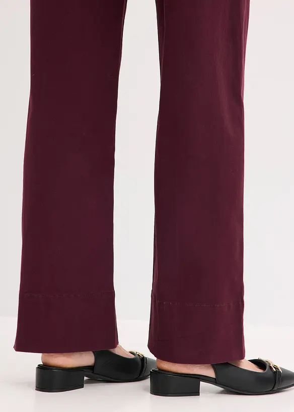 Twill broek met bies en kleine zak, bonprix