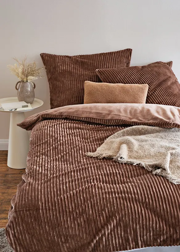 Cashmere Touch dekbedovertrek in corduroy-look, bonprix