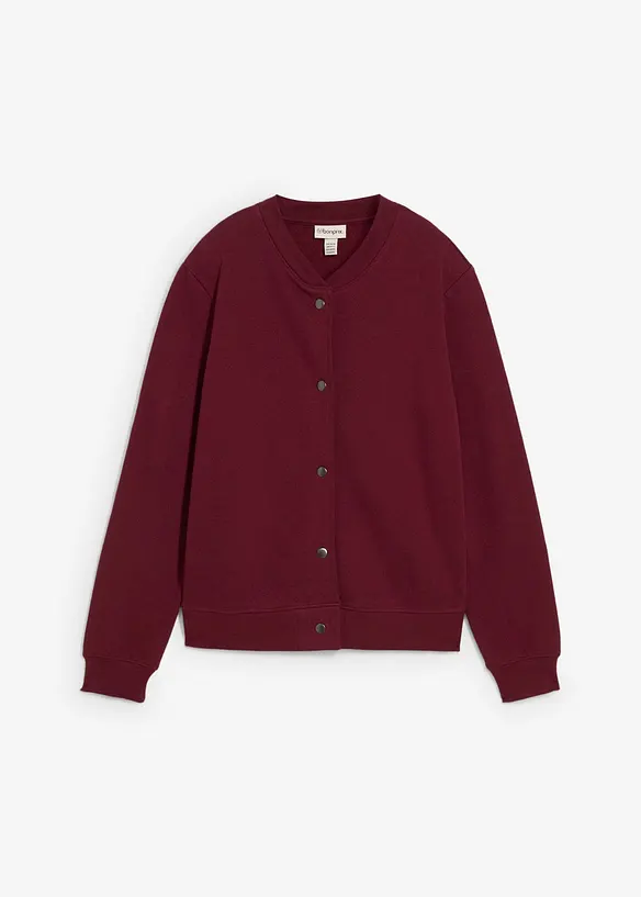 Sweat bomber met een knoopsluiting, bonprix