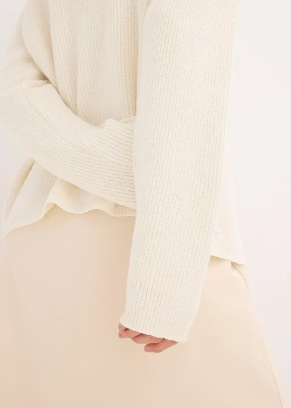 Fijngebreid vest in een katoenmix, bonprix